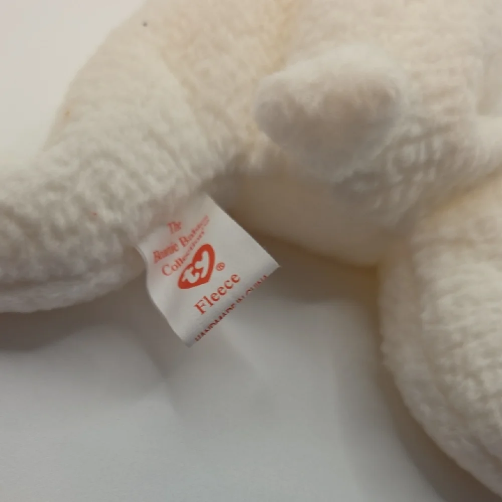 Ty Beanie Babies Spring Pair Squeeler The Pink Pig 1993 + Fleece The White Lamb